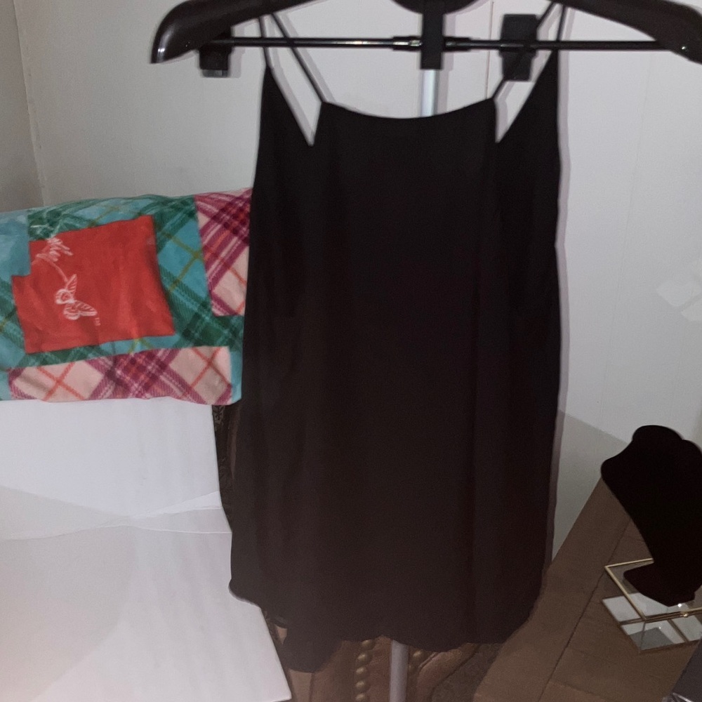LOFT Charcoal Sleeveless Blouse - Picture 3 of 3